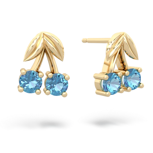 blue topaz-blue topaz cherries earrings