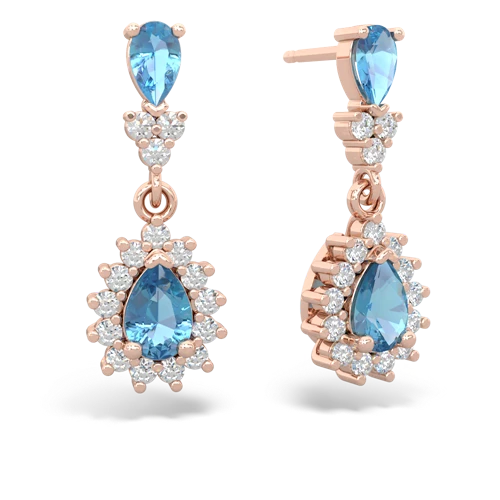 blue topaz-blue topaz dangle earrings