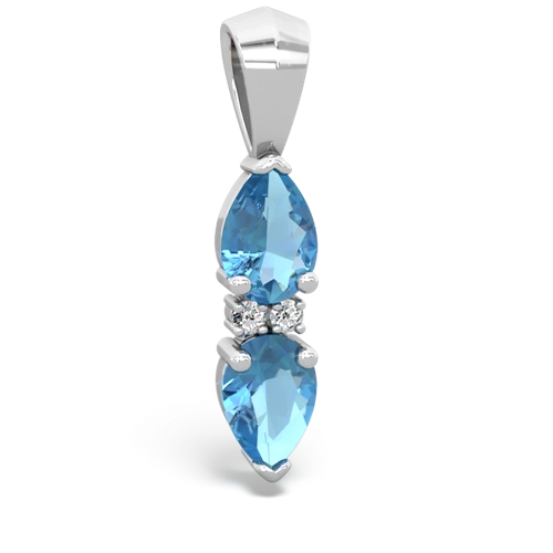 blue topaz-blue topaz bowtie pendant