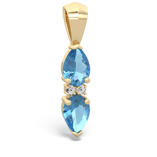 blue topaz-blue topaz bowtie pendant