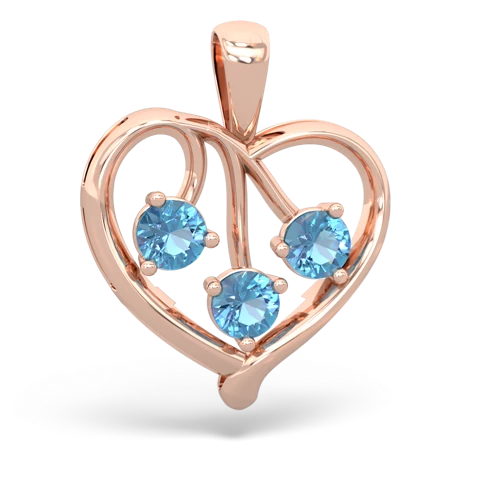 amethyst-sapphire love heart pendant