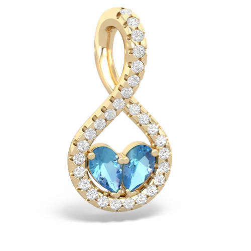 blue topaz-blue topaz pave twist pendant