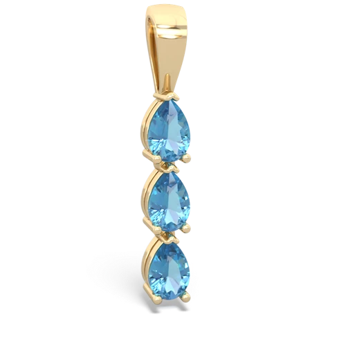 aquamarine-onyx three stone pendant