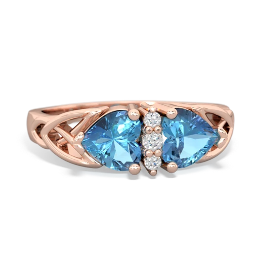 blue topaz-blue topaz celtic ring