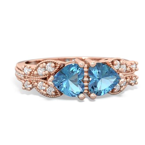 blue topaz-blue topaz keepsake butterfly ring