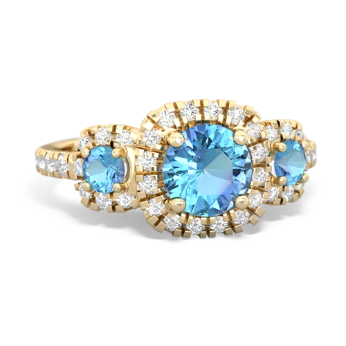 turquoise-lab sapphire three stone regal ring