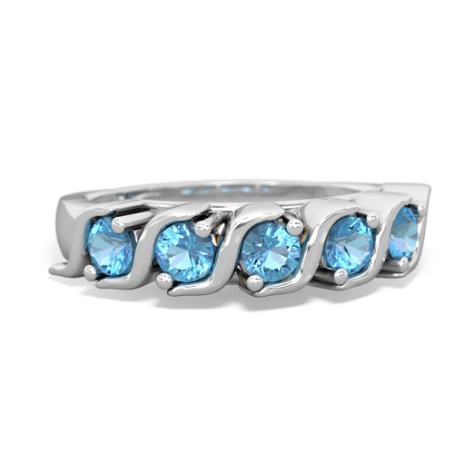 blue topaz-blue topaz timeless ring