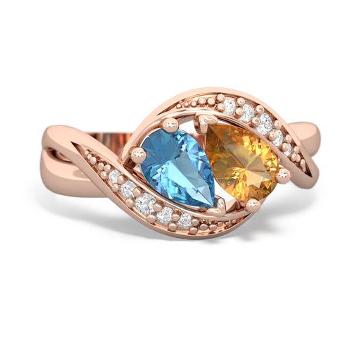 blue topaz-citrine keepsake curls ring