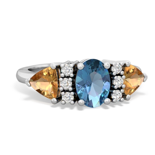 blue topaz-citrine timeless ring