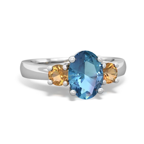 blue topaz-citrine timeless ring