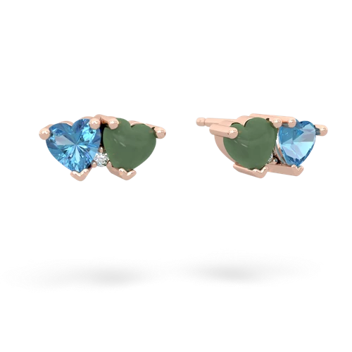 blue topaz-jade  earrings