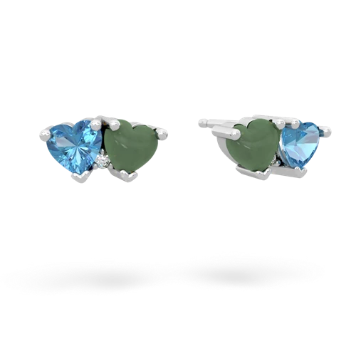 blue topaz-jade  earrings