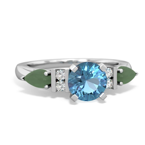 blue topaz-jade engagement ring