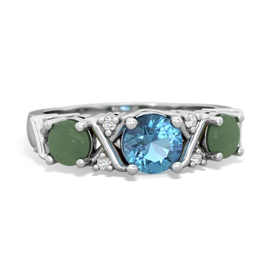 blue topaz-jade timeless ring