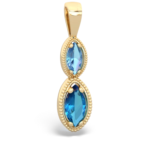 blue topaz-london topaz antique milgrain pendant