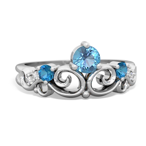 blue topaz-london topaz crown keepsake ring