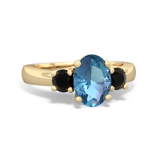 blue topaz-onyx timeless ring