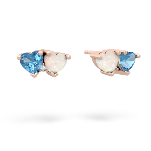 blue topaz-opal  earrings