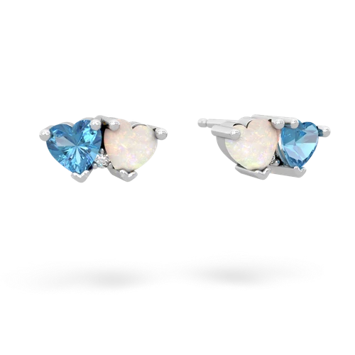 blue topaz-opal  earrings