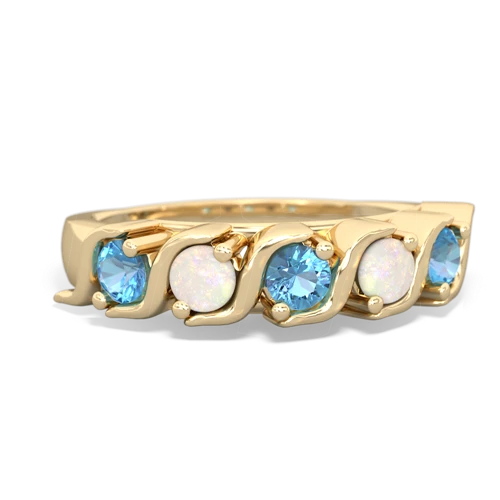 blue topaz-opal timeless ring