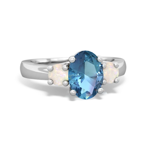 blue topaz-opal timeless ring