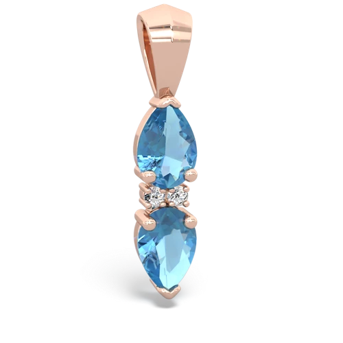 blue topaz bowtie pendant