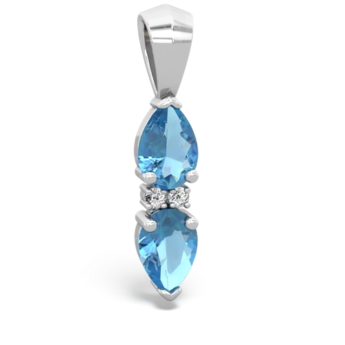 blue topaz bowtie pendant