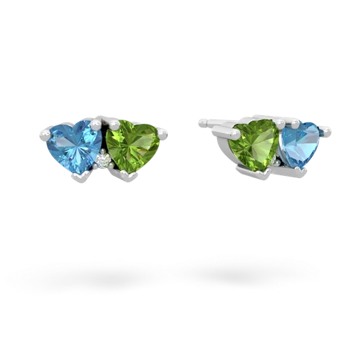 blue topaz-peridot  earrings
