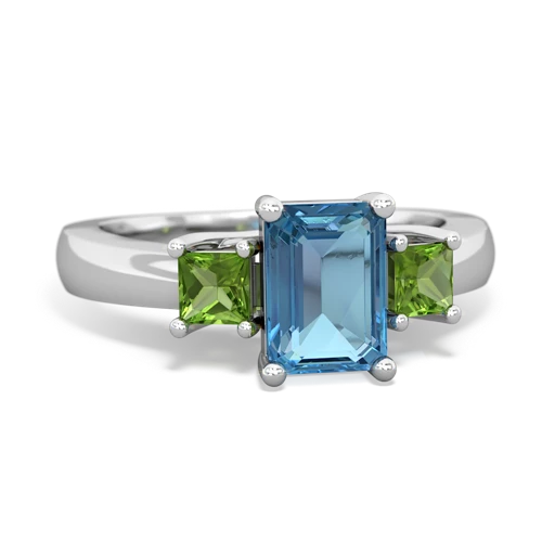 blue topaz-peridot timeless ring