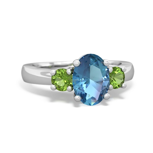 blue topaz-peridot timeless ring