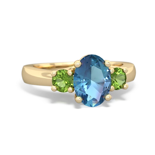 blue topaz-peridot timeless ring