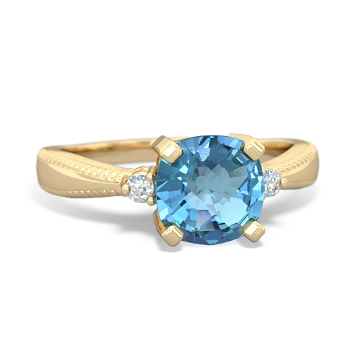 blue topaz modern ring