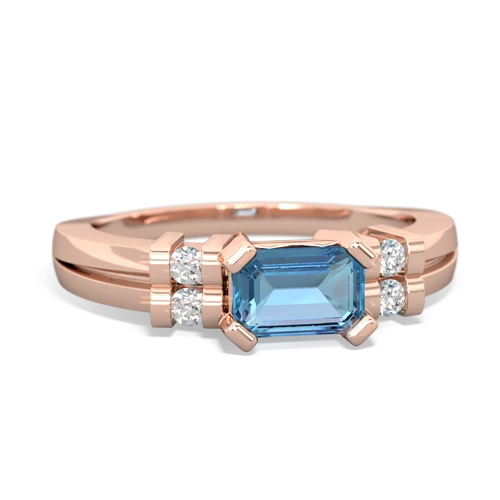 blue topaz modern ring