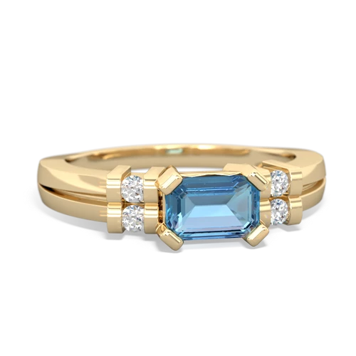 blue topaz modern ring