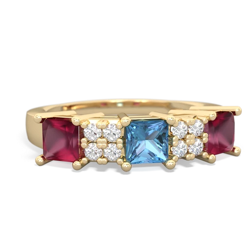 blue topaz-ruby timeless ring