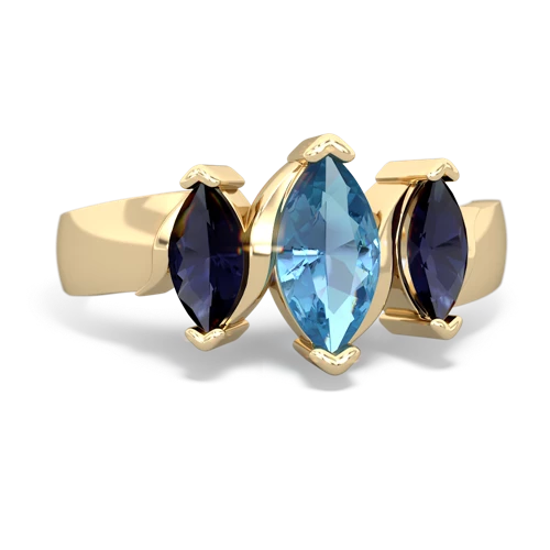 blue topaz-sapphire keepsake ring