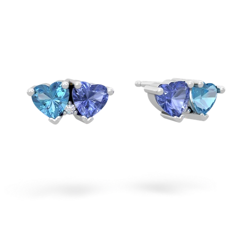 blue topaz-tanzanite  earrings