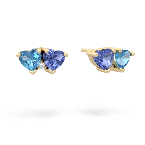 blue topaz-tanzanite  earrings