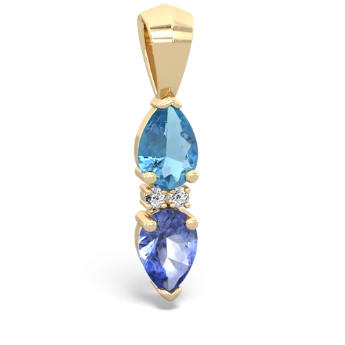 blue topaz-tanzanite bowtie pendant