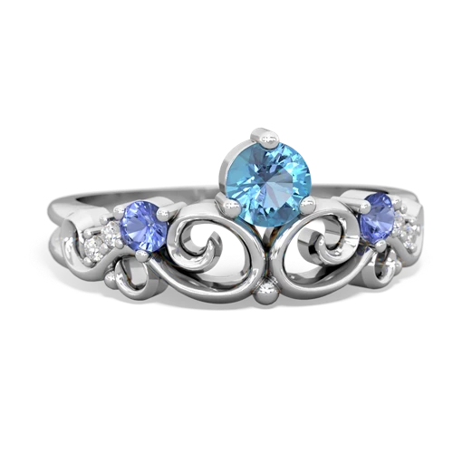 blue topaz-tanzanite crown keepsake ring