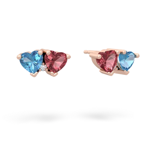 blue topaz-tourmaline  earrings