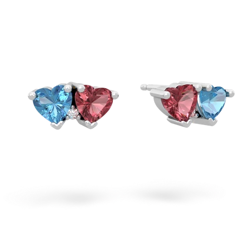 blue topaz-tourmaline  earrings