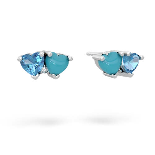 blue topaz-turquoise  earrings