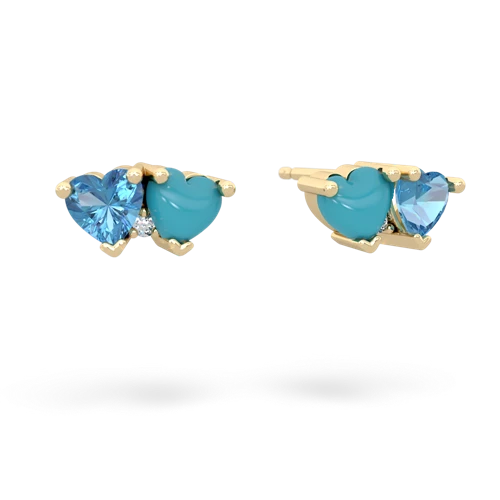 blue topaz-turquoise  earrings