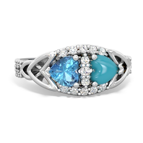 blue topaz-turquoise keepsake engagement ring