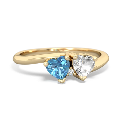 blue topaz-white topaz sweethearts promise ring