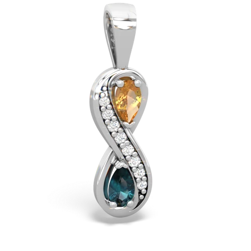 citrine-alexandrite keepsake infinity pendant