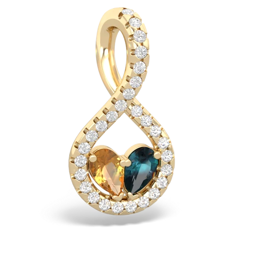 citrine-alexandrite pave twist pendant