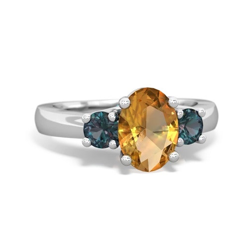 citrine-alexandrite timeless ring