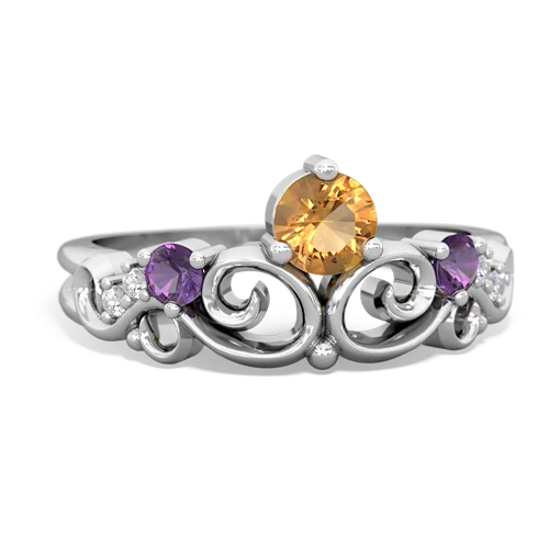 citrine-amethyst crown keepsake ring